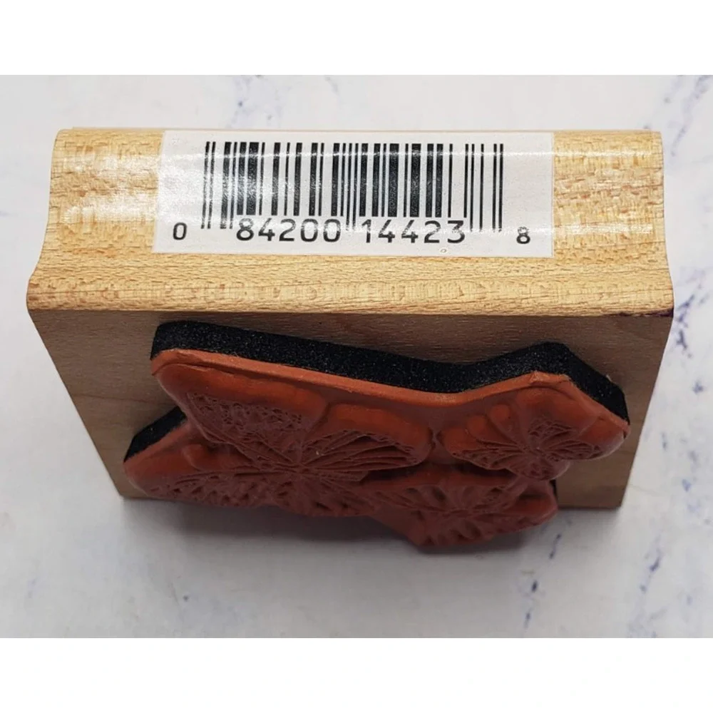 Stampcraft Butterfly Bunch Trio Wood Mounted Rubber Stamp 440E12 Garden Nature